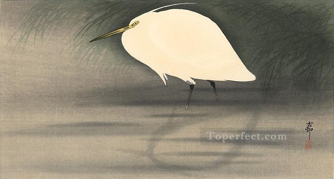 small white egret Ohara Koson Shin hanga Oil Paintings